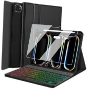 Keyboard Case for iPad Pro 11 Inch 2024(M4, 5th Gen), Built-in Pencil Black
