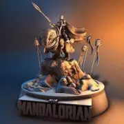 Mandalorian Resin Sculpture Statue Model Kit Unpainted/Unassembled