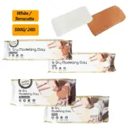 500g/2kg Air Dry Modelling Clay Non Toxic Art Craft Moulding White Terracotta