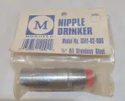 Monoflo Nipple Drinker Pigs 3511-02-000 Waterer Automatic Stainless 1/2" USA