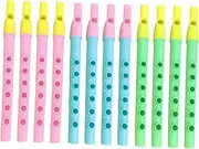 Totority 12pcs and Girls Recorder 6-hole Music Flute Set Beginner's Musical Instrument Random Color