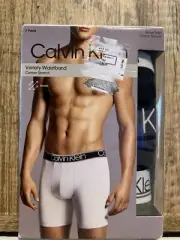 Calvin Klein Variety Waistband Cotton Stretch Boxer Brief 3 pk Size L NIB
