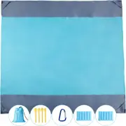 Beach Blanket 108"*118" Extra Large Double-Sided Waterproof Sandproof with 2 Pil