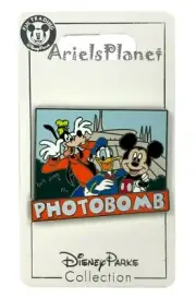 Disney Parks Photobomb Goofy Donald Duck and Mickey Mouse Pin