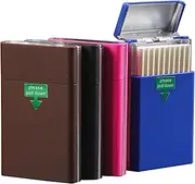 [Lorxilar] 5 Pack Cigarette Case Box Extra Slim Cigarette Case Plastic Cigarette Holder Case for 20 100mm Cigarette,One Size,A