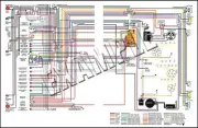 1973 Plymouth Barracuda With Rallye Dash 11" X 17" Color Wiring Diagram