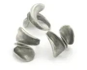 Leaf Ring Adjustable Antique Silver plated brass (17mm 7US inner size) 3016