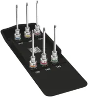 Wera 8767 Torx® Bit Socket Set With 1/2" Drive With Holding Function 6 Pce 00421