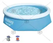 BESTWAY H2OGO! 8ft Fast Set Inflatable Swimming Pool With Filter Pump Portable