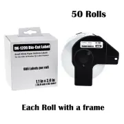 50Rolls 28.9mmx62mm Samll Paper Address 800 Labels DK-1209 for Brother QL-720NW
