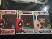 Funko Pop lot of 3 Deadpool