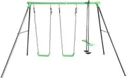 Lifespan Kids Hurley 2 Metal Swing Set Outdoor Play Ground Swinning Childrens Play