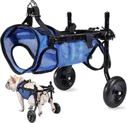 Dog Wheelchair for Hind Legs, Support Healing, Dog Pram/Wheelchair for Injured, Disabled, Paralytic or Hind Legs Weak Pets (Blue, M)
