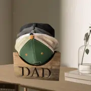 Wooden Hat Holder Caps Display Decoration from Daughter Son Hat Storage for