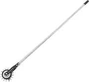 Toyvian Manual Edger Lawn Tool Wheel Rotary Edger Grass Edge Trimmer with Stainless Steel Handle for Garden Yard Sidewalks and Driveways