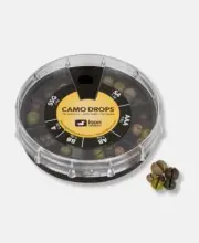 NEW LOON OUTDOORS CAMO DROPS 6 DIVISION TIN SPLIT SHOT WEIGHTS ASSORTMENT