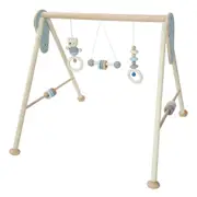 Hess Spielzeug 60cm Wooden Activity Play Gym Toy Baby/Infant 0m+ Natural Blue