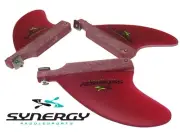 Waveski Fins - Tri Fin Thruster Set Red