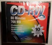 10 Pack 0 Rewritable CD Rom DISCS New And Sealed