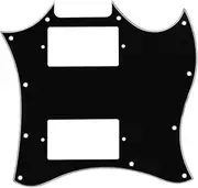 [ROZILO] Full Face No Hole American Standard SG Pickguard Scratch Plate with Screws Fit SG Guitar Epiphone SG Black 3Ply