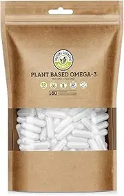 DSO Omega 3 Algae Supplement - 180 Capsules - Plant Based Fish Oil Vegan Supplement Alternative EPA & DHA Supplements - Heart Stress Relief & Weight Loss - Eco-Friendly Packaging - Made in The USA