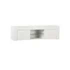 Tv Cabinet Entertainment Unit Stand Rgb Led Gloss 130Cm White