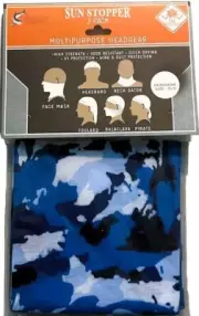 2 Pack Sun Stopper Headgear Face Mask Headband Balaclava Marina 90 UV Protection