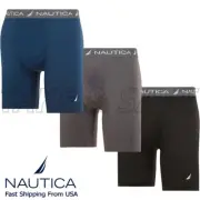 3-Pack Nautica Men's BaseLayer Short All Sizes Boxer Brief Black/Navy/Grey Set