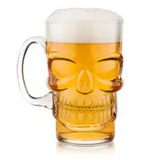 Winex Glass Skull Beer Mug Bar Steins Cup Party Drinking Glassware Clear
