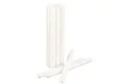 50 bulk buy pack white wax 20cm taper church house vigil candleabra candle 2CM WIDE