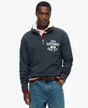 Track &amp; Field Graphic Half Zip | Eclipse Navy