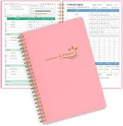 Wellness Planner & Fitness Log - Daily Diet & Health Journal with Weight Loss, Wellness Journal Notebook for Tracking Fitness, Sleep, Nutrition, Meal, Habits, A5(5.8 x 8.6 inch) (Pink)