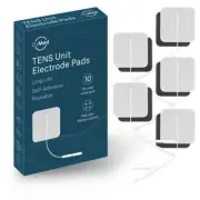 10x Professional DJMed Fabric TENS Machine Pads Electrodes White in a gift Box
