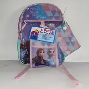 Disney Frozen 5 piece backpack lunchbox supply case new nwt