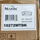 Maxim Lighting 10272WTBK Rogue E26 Flush Mount Black