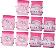 YARNOW Unicorn Drawstring Backpack Nonwoven Easy Access Lightweight Ideal for Birthday Parties School