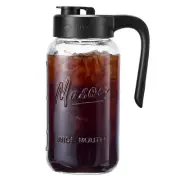 Spreccio 2 Quart Mason Jar Pitcher - Airtight Glass Pitcher for Beverages