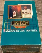 1990-91 SkyBox NBA Basketball Cards Series 2 Factory Sealed Box M. Jordan Cover