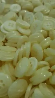 Translucent White Buttons, 4 Hole Sewing/Crafts Buttons - 24 Pieces (011)