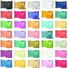 Satin Silk Pillowcase Pillow Case Cover King Queen Standard Cushion Cover New