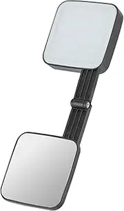 Denash M42 Magnetic Selfie Light, 2500-6500K CRI95+ Double Sided LED with Flip Mirror, USB C Rechargeable Fill Light for Vlogging