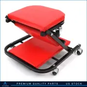 2 In 1 Foldable Mechanics Creeper Seat Rolling Chair Garage Work Stool New