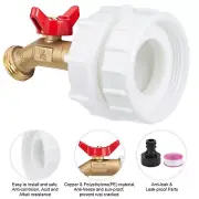IBC Tote Adapter, 2.44" Fine Thread Adapter for 275-330 Gallon IBC Tote Tank