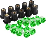 Motorcycle Mudguard Fit For Aprilia Mana 850 / GT RS 50 RS 125 Windscreen Fairing Cowl Windshield Screws Bolts Kit 5MM Nuts Motorbike Cowls(Green)
