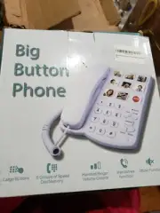 BIG BUTTON CORDED PHONE , LD-858HF HANDS FREE DIAL PHOTO TELEPHONE 1 TOUCH