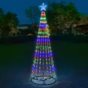 7ft Lighted 336 LED Pre-lit Christmas Tree Star Indoor/Outdoor (Multi Color)