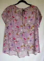 Buffalo David Bitton 100% Viscose Tunic Size L Flutter Sleeve NWT Tie Closure