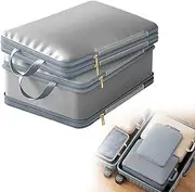 [TOMVAES] 2PCS Ultra Space Saving Compression Organizer with Durable Material, Self Compression Storage Bags, Cube Vacuum Storage and Sealed Bags, Moving Organizer Bags for Comforters, Clothes, Blankets