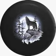 WOLF MOON TREE Pendant Charm On 925 Sterling Silver 20" Necklace Gold Gift Box