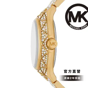 【Michael Kors 官方直營】Raquel 金色浮奢滿鑽雕刻女錶 金色不鏽鋼錶帶 手錶 41MM MK7398